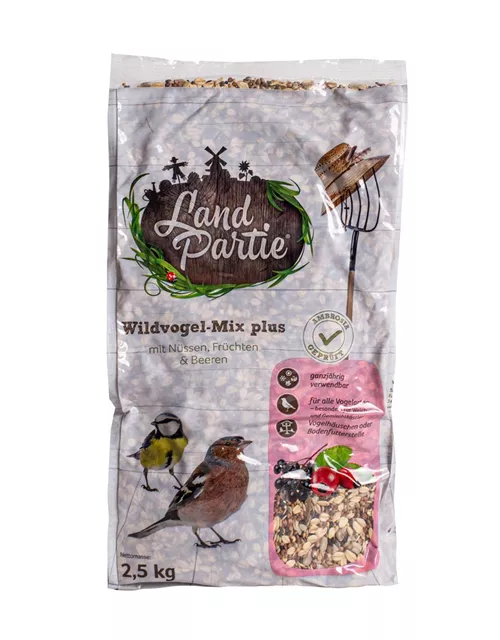 Wildvogel-Mix plus mit Nüssen, Früchten und Beeren